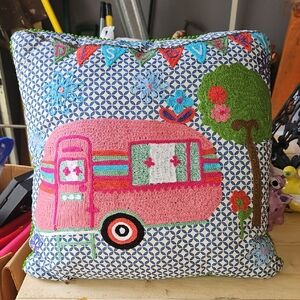 Karma Living Embroidered Camping Pillow